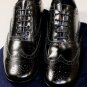 PRADA SHOES $850 BLACK CALFSKIN WING TIP TOE ORNAMENTED BROGUE 11 44e NEW