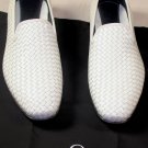 ALEXANDER McQUEEN SHOES $695 WHITE LEATHER BASKETWOVEN RAZOR BLADE 8 41e NEW