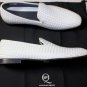 ALEXANDER McQUEEN SHOES $695 WHITE LEATHER BASKETWOVEN RAZOR BLADE 8 41e NEW