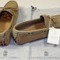 BRUNELLO CUCINELLI SHOES $735 SAND TIED VAMP PEBBLE SOLE LOGO DRIVER 11 44 NEW
