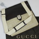 GUCCI MESSENGER BAG $1450 BROWN LOGO PALLADIUM LOCKED LOGO GUCCICCIMA SACHEL NEW