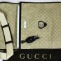 GUCCI MESSENGER BAG $1450 BROWN LOGO PALLADIUM LOCKED LOGO GUCCICCIMA SACHEL NEW