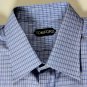 TOM FORD SHIRT $695 LIGHT BLUE/WHITE CROSS CHECK OXFORD SHIRT 17.5/35 44 NEW