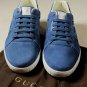 GUCCI SHOES $550 BLUE SUEDE LOGO GG ORNAMENTED LOW PROFILE TRAINERS 11 44e NEW