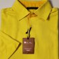 LORO PIANA POLO $465 YELLOW 3-BTN LINEN COLLAR PIQUE POLO SHIRT LG 52e NEW