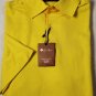 LORO PIANA POLO $465 YELLOW 3-BTN LINEN COLLAR PIQUE POLO SHIRT LG 52e NEW