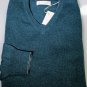 BRUNELLO CUCINELLI SWEATER MOSS GREEN 100%CASHMERE V-NECK PULLOVER XXXL 58e NEW