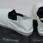 TOM FORD SHOES $800 IVORY SUEDE/COTTON HANDMADE SUMMER ESPADRILLES 9 42 NEW
