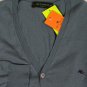 ETRO SWEATER $695 SLATE BLUE LOGO CASHMERE/COTTON 5-BTN CARDIGAN XXL 56e NEW
