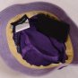 DSQUARED2 HAT $485 PURPLE/GRAY CALFSKIN LOGO FEDORA BUCKET HAT UNISEX MEDIUM NEW