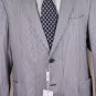 SALVATORE FERRAGAMO JACKET $1980 BLUE/SILVER SEERSUCKER 2-BTN COAT 44 56e NEW