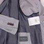 SALVATORE FERRAGAMO JACKET $1980 BLUE/SILVER SEERSUCKER 2-BTN COAT 44 56e NEW