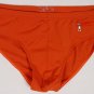 PRADA SWIMSUIT $295 DK ORANGE LOGO BEACHWEAR SWIM BRIEF BATHING SLIP XL 54e NEW
