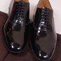 CHURCH'S SHOES $785 BLACK PATENT BENCH MADE POLISHED OXFORD 9.5 42.5e NEW