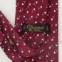 CHARVET TIE $195 RED,TAN & NAVY TRIANGLE WOVEN HANDMADE NECK TIE NEW