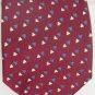CHARVET TIE $195 RED,TAN & NAVY TRIANGLE WOVEN HANDMADE NECK TIE NEW