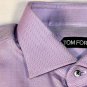 TOM FORD SHIRT $695 PURPLE HERRINGBONE STRIPE OXFORD DRESS SHIRT 17/35 43e NEW
