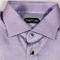 TOM FORD SHIRT $695 PURPLE HERRINGBONE STRIPE OXFORD DRESS SHIRT 17/35 43e NEW
