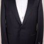 ZEGNA SUIT $2890 BLACK SATIN PEAKED LAPEL 1-BTN 100%WOOL TUXEDO 48R 58e NEW