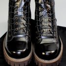 ALEXANDER McQUEEN SHOES $895 GRAINED CALF SPLIT LACE LUG SOLE BOOT 13 46 NEW
