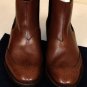 PRADA SHOES $1040 BROWN CALF WING-TIP ORNAMENT CHELSEA ANKLE BOOTS 9.5 42.5 NEW