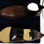 PRADA SHOES $1040 BROWN CALF WING-TIP ORNAMENT CHELSEA ANKLE BOOTS 9.5 42.5 NEW