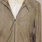 ZEGNA COAT $4495 DESERT BROWN 100%AFRICAN LAMBSKIN PERFORATED BOMBER 48 58e NEW
