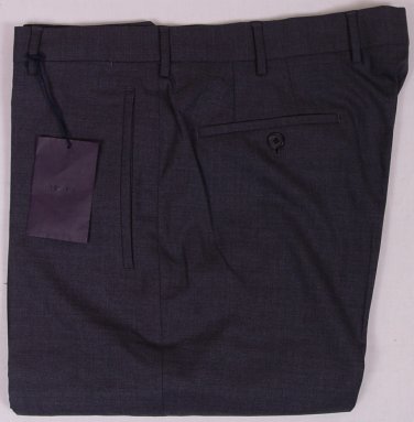 PRADA PANTS $565 CHARCOAL GRAY 100%SUPER 110's WOOL COUTURE TROUSERS 38 54e NEW