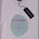 ANN DEMEULEMEESTER SHIRT $420 WHITE GLAS PRINT COUTURE T-SHIRT MED 50e NEW