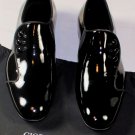 GIORGIO ARMANI SHOES $820 BLACK PATENT CALF 3-BTN FORMAL LOAFER 8.5 41.5e NEW