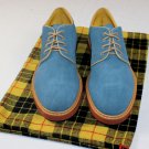CESARE PACIOTTI SHOES $495 SKY BLUE SUEDE MADISON AVE DOWNTOWN DERBY 12 45e NEW