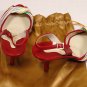 FERRAGAMO CREATIONS SHOE $1400 RED HANDMADE FULGENTE SILK BRAID SANDAL 6B 36 NEW