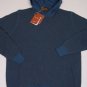 LORO PIANA SWEATER $1,695 BLUE STRIPED 100%CASHMERE HOODIE PULLOVER XXL 56e NEW