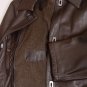 SALVATORE FERRAGAMO JACKET $4285 BROWN CALFSKIN LOGO GANCINI CAR COAT M 50e NEW