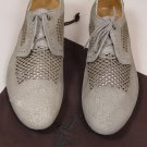 CESARE PACIOTTI SHOES $650 GRAY SUEDE CUT-OUT STUDDED OXFORDS 11 44e NEW