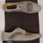 CESARE PACIOTTI SHOES $650 GRAY SUEDE CUT-OUT STUDDED OXFORDS 11 44e NEW