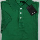 KITON POLO SHIRT $525 GREEN 3-BTN HANDMADE FITTED POLO SHIRT MEDIUM 50e NEW