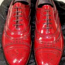 DOLCE & GABBANA SHOES $895 RED PATENT LEATHER TOE ORNAMENTED BROGUE 9 42e NEW