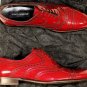 DOLCE & GABBANA SHOES $895 RED PATENT LEATHER TOE ORNAMENTED BROGUE 9 42e NEW