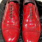 DOLCE & GABBANA SHOES $895 RED PATENT LEATHER TOE ORNAMENTED BROGUE 9 42e NEW