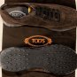 TOD'S SHOES $585 DARK BROWN SUEDE CALFSKIN PEBBLED SOLE TRAINERS 13 46e NEW