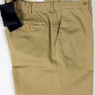 PRADA PANTS $585 KHAKI 100%COTTON GABARDINE LOGO ORNAMENTED TROUSER 38 54e NEW