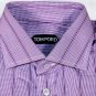 TOM FORD SHIRT $695 PURPLE MICRO-CHECK STRIPE OXFORD DRESS SHIRT 15.75/35 40 NEW