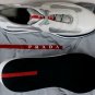 PRADA SPORT SHOES $490 WHITE/SILVER MESH/NAVY NEVADA BIKE TRAINER 11.5 44.5e NEW