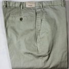 BRIONI PANTS $595 STONE KHAKI WASHED COTTON HANDMADE GOLF DRESS SLACKS 40 56 NEW