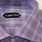 TOM FORD SHIRT $690 PURPLE CROSS CHECK OXFORD CLOTH SHIRT 16.5/34 42 NEW