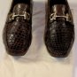 SALVATORE FERRAGAMO SHOES BROWN CROCODILE LOGO GANCIO ORNAMENT DRIVER 7 40e NEW