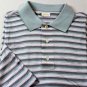 BRIONI POLO $395 GRAY/PINK STRIPE 3BTN COMB COTTON POLO GOLF SHIRT XXXL 58e NEW
