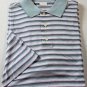 BRIONI POLO $395 GRAY/PINK STRIPE 3BTN COMB COTTON POLO GOLF SHIRT XXXL 58e NEW