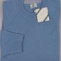 BORRELLI SWEATER $1295 SKY BLUE 100%CASHMERE 6-PLY CREWNECK JUMPER LG 52e NEW